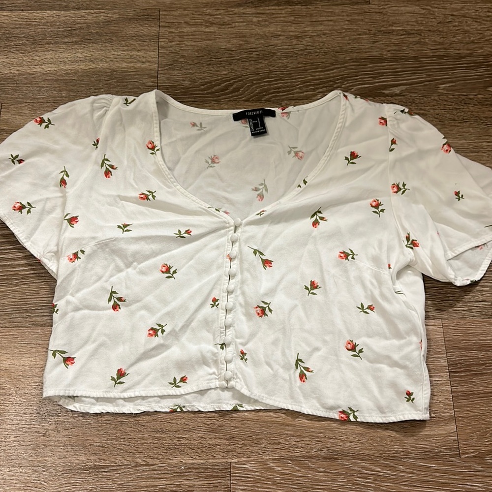 Button Up Forever 21 Blouse